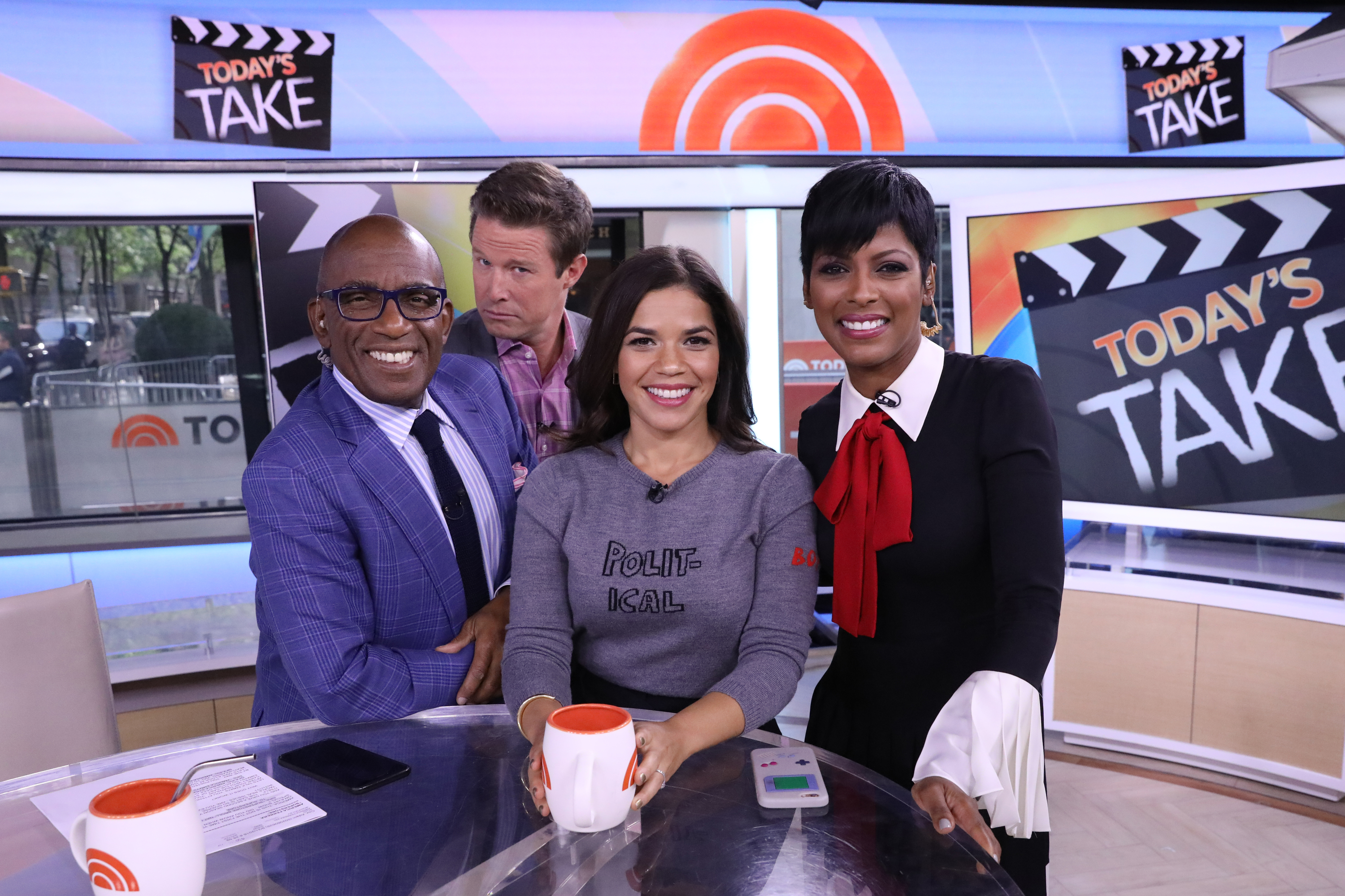Roker, Billy Bush, America Ferrera, Tamron Hall on "Today"