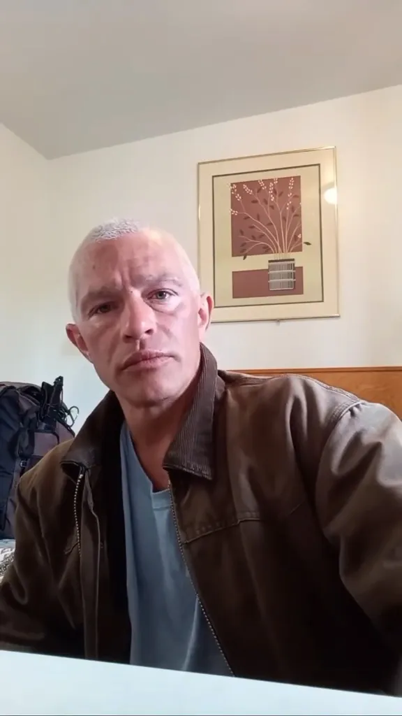 Alaskan Bush People star Matt Brown looking directly at the camera.