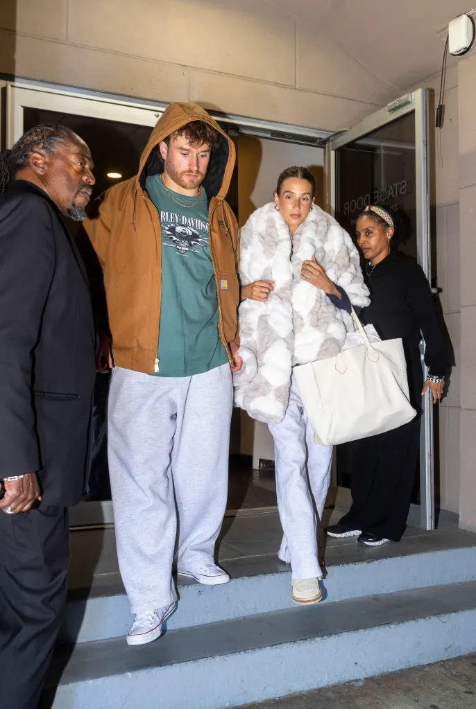 Amanda Batula and West Wilson leaving the Summer House reunion taping.