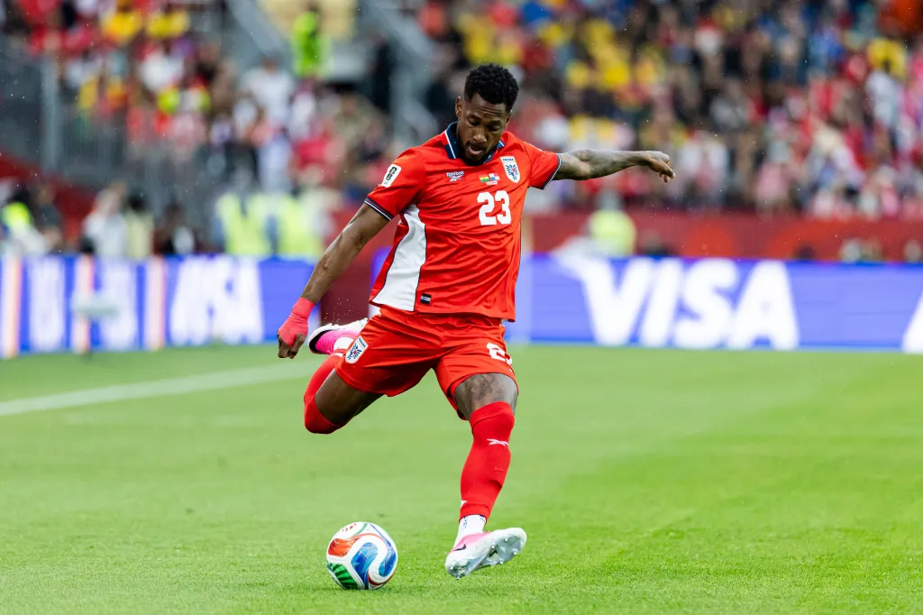 Amir Murillo of Panama in action during the 2026 FIFA World Cup Group Stage match against Ghana.
