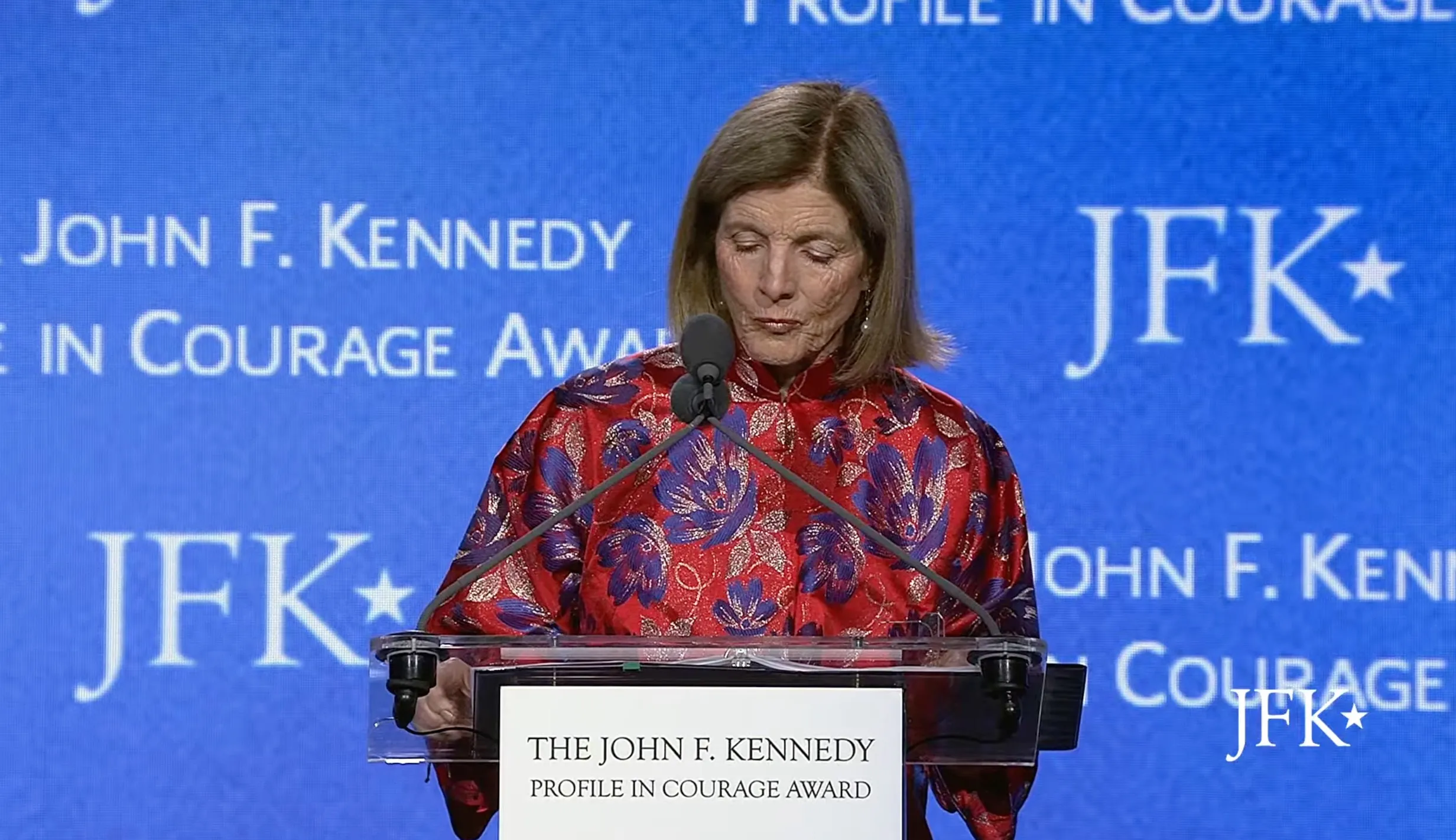 Caroline Kennedy speaks at "The John F. Kennedy Profile in Courage Award."