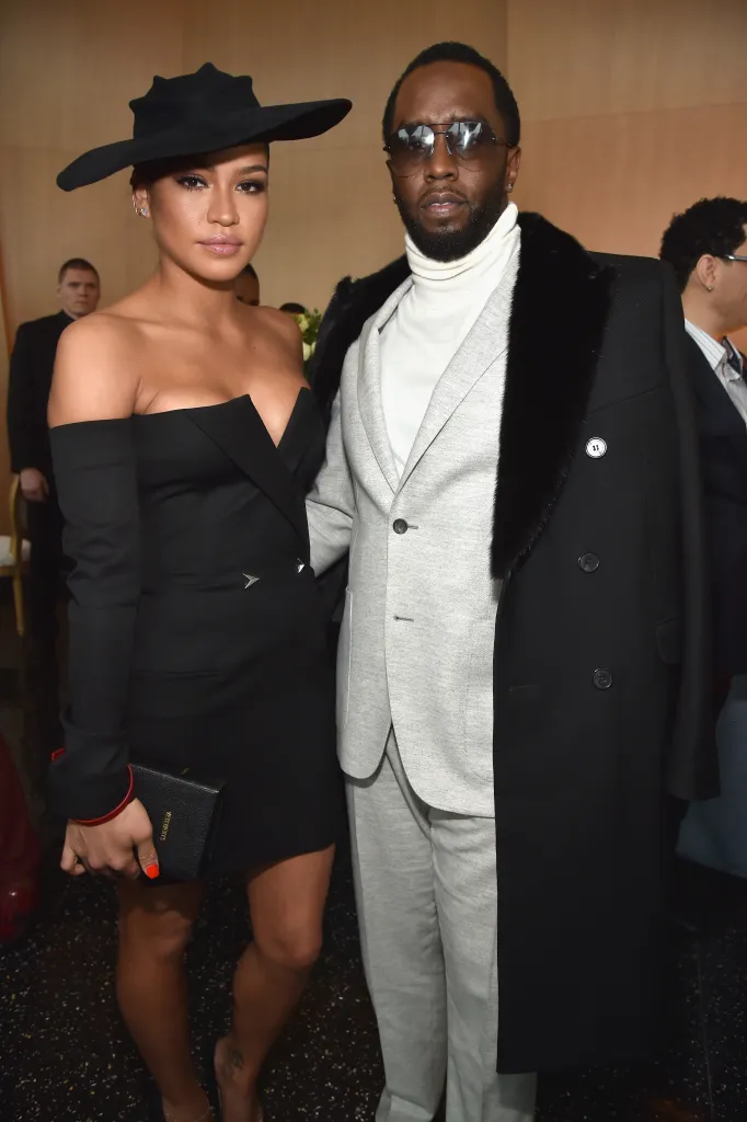 Cassie and Sean "Diddy" Combs pose together at Roc Nation THE BRUNCH.