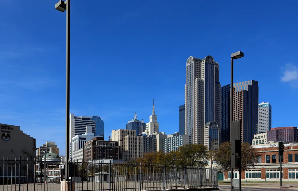 Comerica Bank Tower and other buildings in downtown Dallas, Texas.