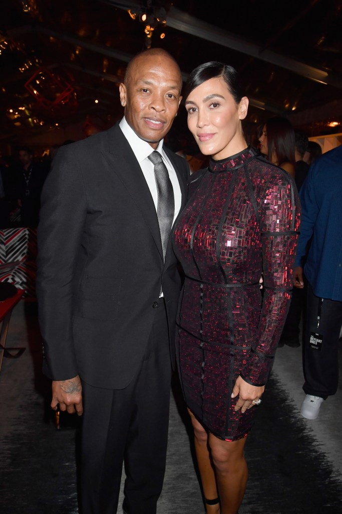 Dr. Dre and Nicole Young at "The Defiant Ones" premiere.