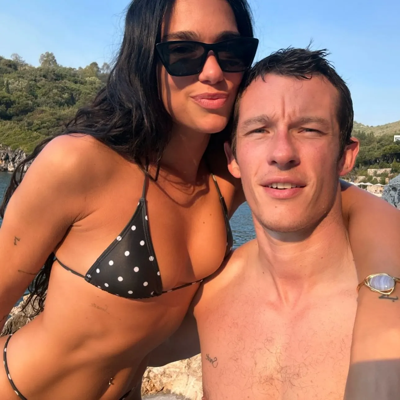 Dua Lipa and Callum Turner