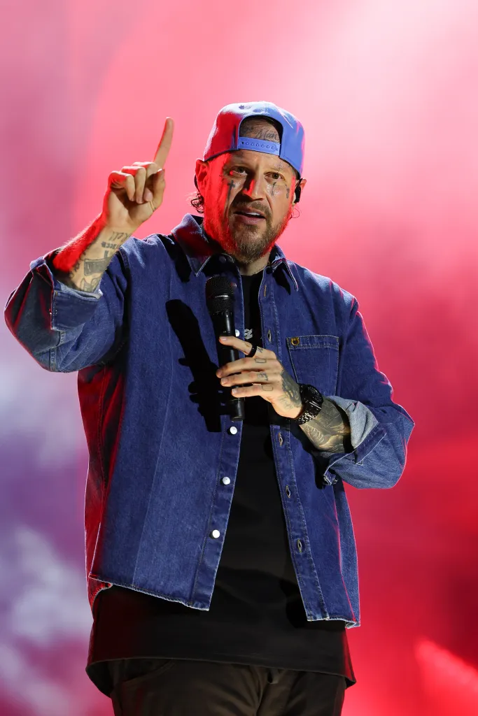 Jelly Roll performs onstage at CMA Fest.