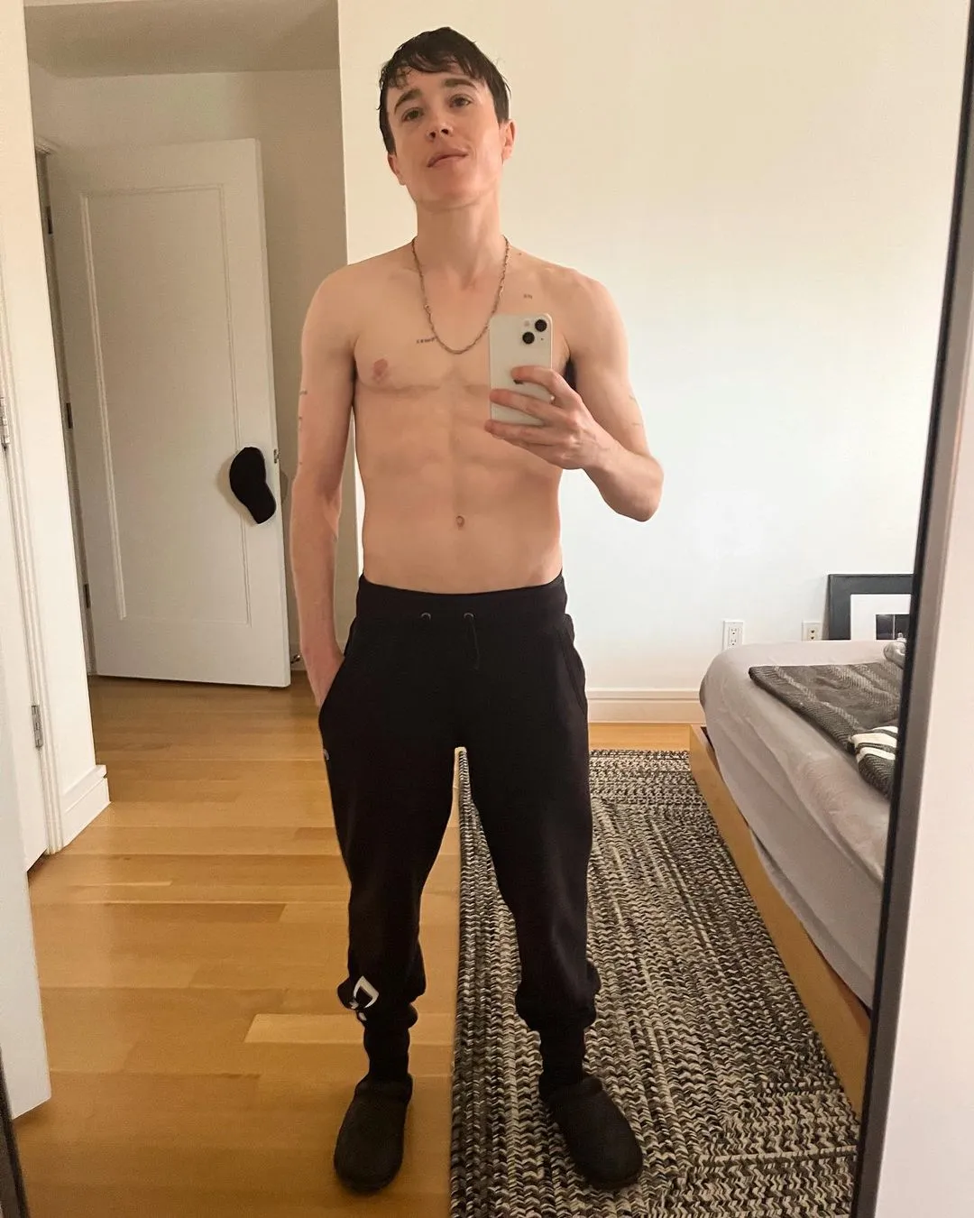 Elliot Page shirtless
