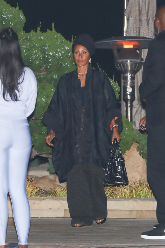 Jada Pinkett Smith leaving Nobu Malibu after a four-hour family dinner.