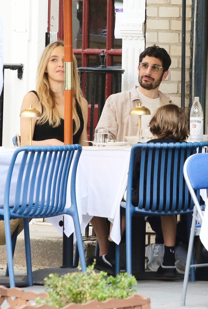 Jenny Mollen and Jason Biggs at a family dinner in NYC.
