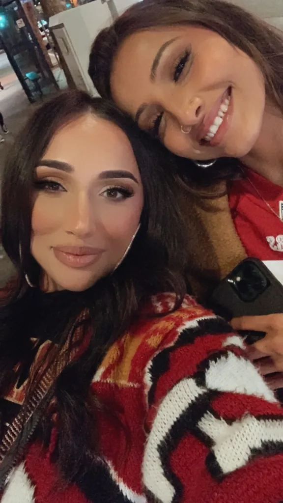 Veronica Lopez with a friend.