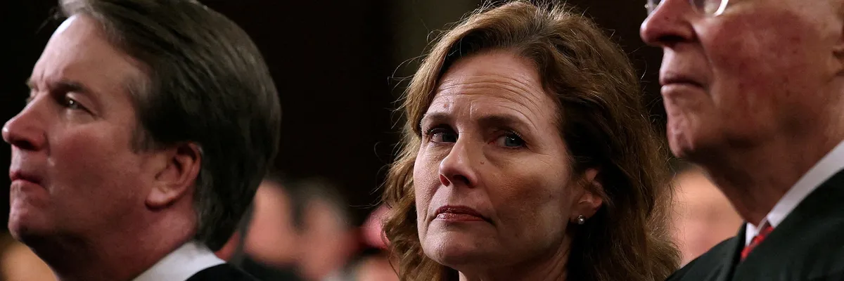 Justice Amy Coney Barrett might have hinted at how she’ll swing on Trump’s legal battles