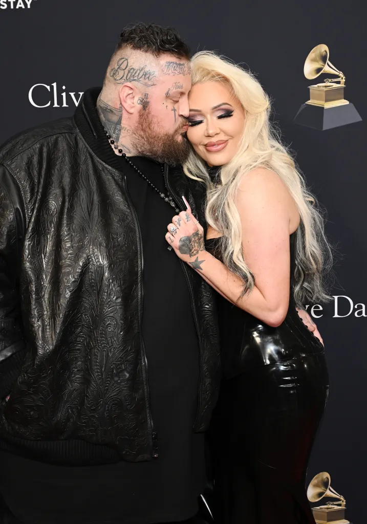 Jelly Roll and Bunnie XO arrive at the Pre-GRAMMY Gala.