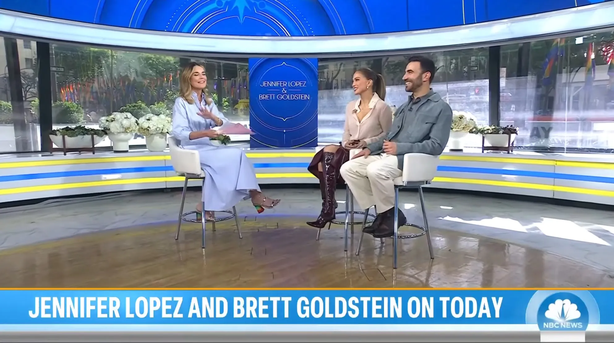 Savannah Guthrie, Jennifer Lopez and Brett Goldstein