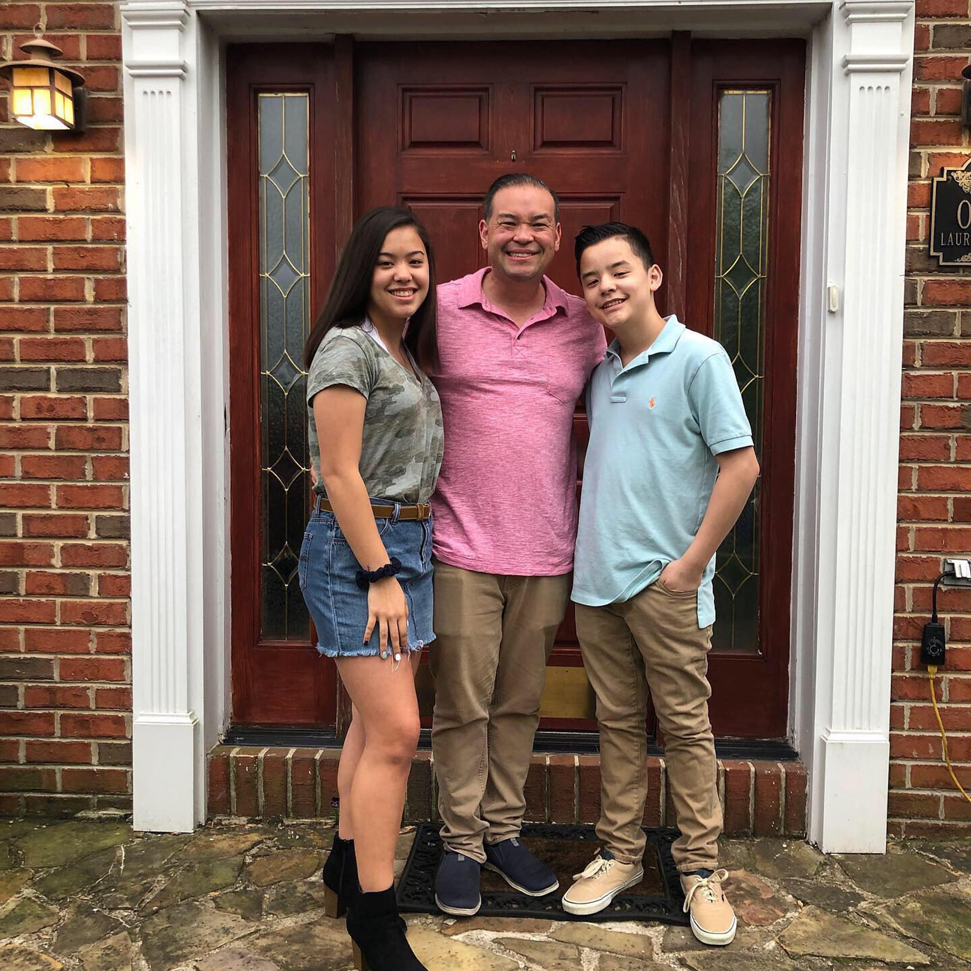 Jon Gosselin poses for a photo with his children, Collin and Hannah.