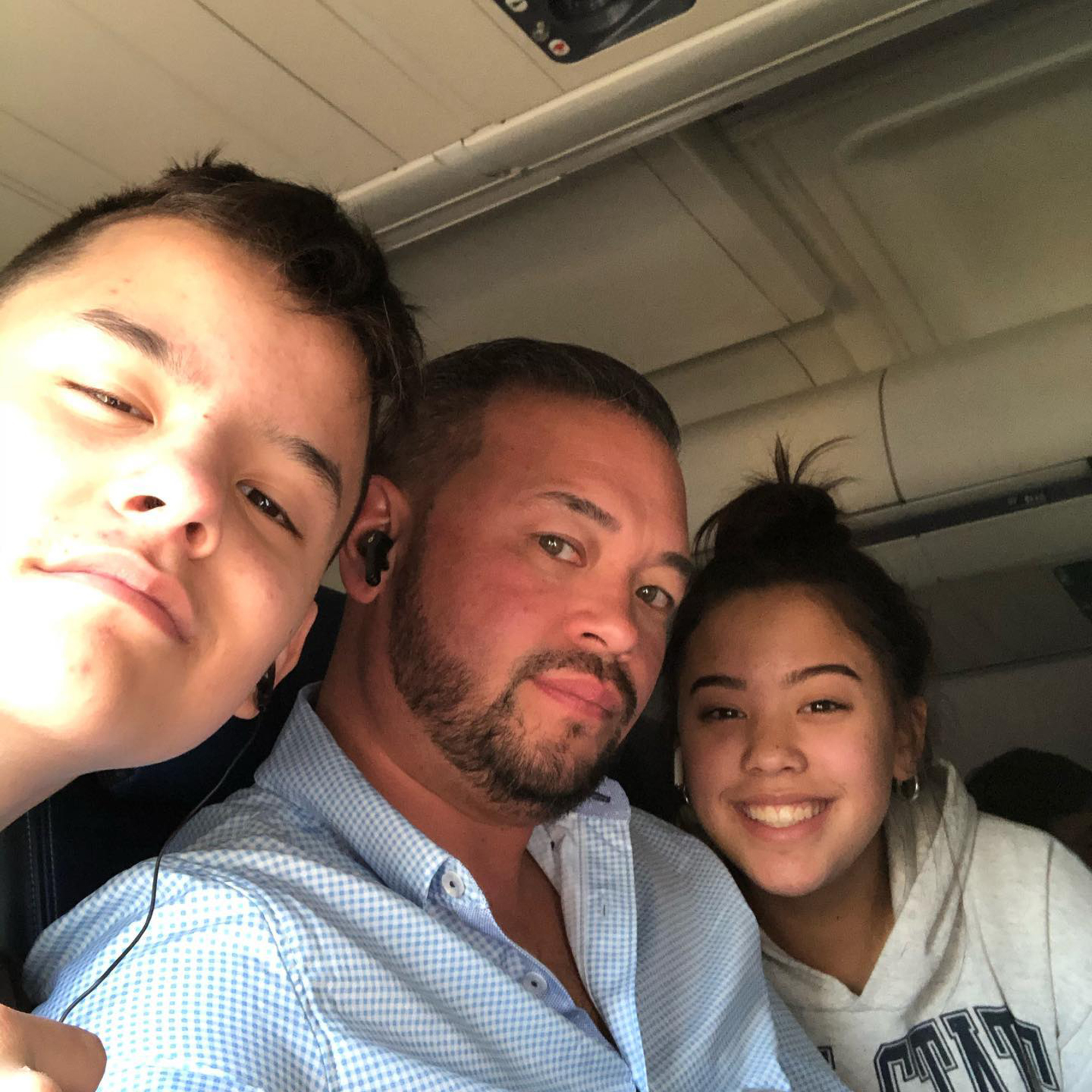 Jon Gosselin with his children, Collin and Hannah.