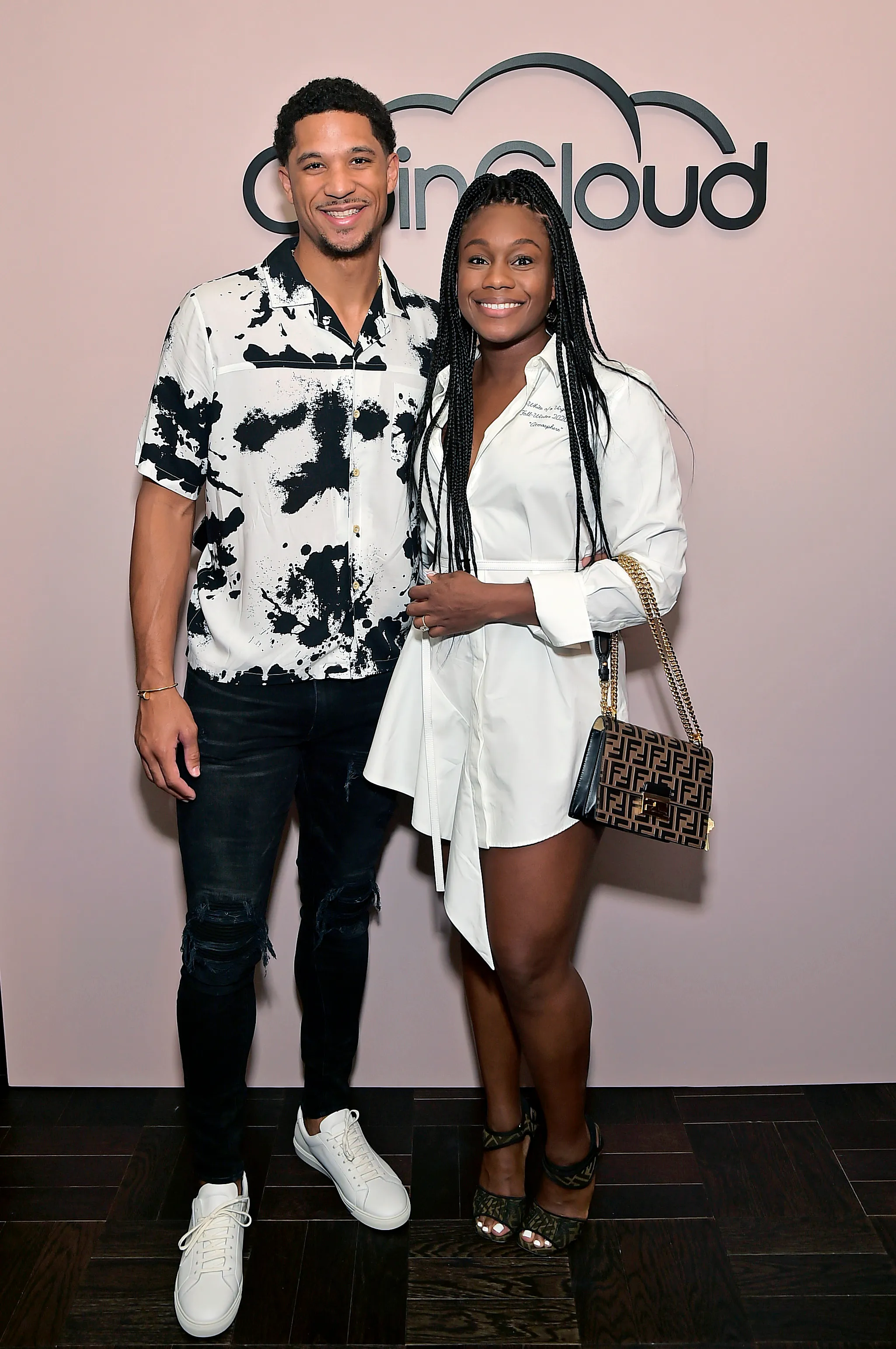 Josh Hart and Shannon Phillips attending the Coin Cloud Cocktail Party.