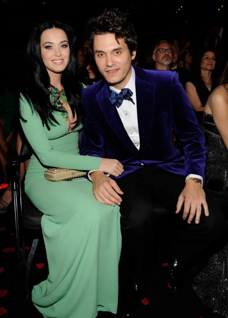 Katy Perry and John Mayer at the 55th Annual Grammy Awards.