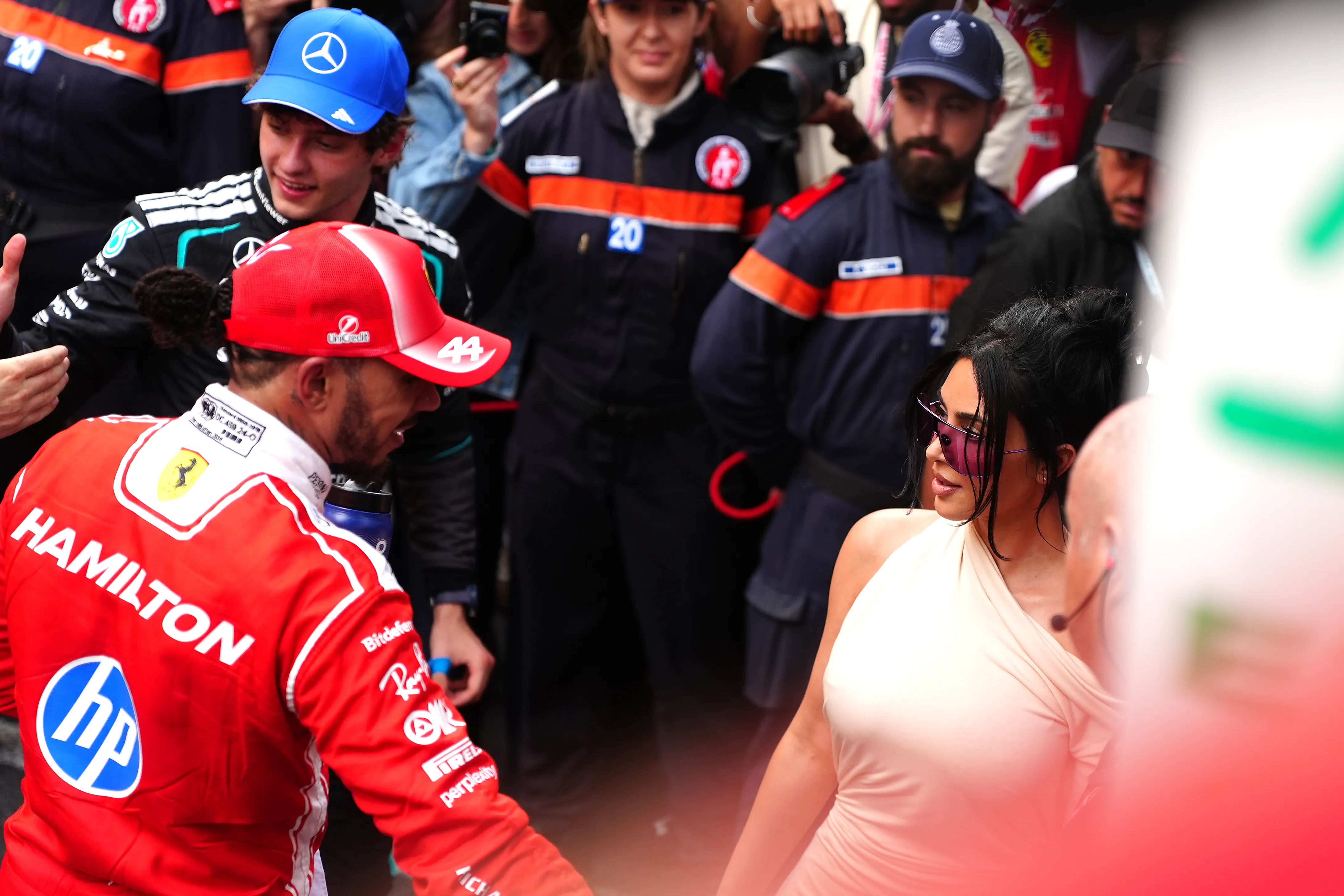 Kim Kardashian and Lewis Hamilton at the Monaco Grand Prix.