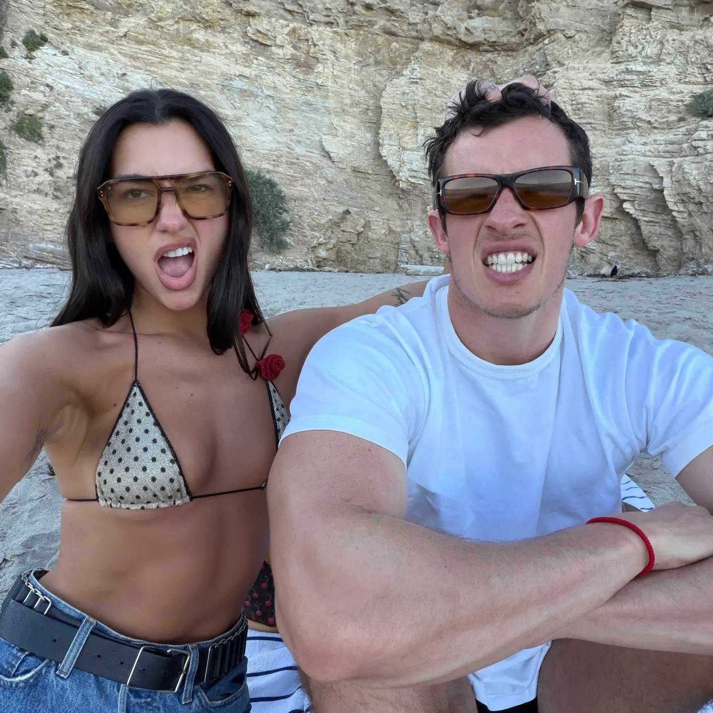 Dua Lipa and Callum Turner