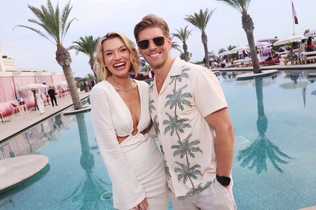 Lindsay Hubbard and Kyle Cooke attending the Spotify Beach Opening Night Soirée.