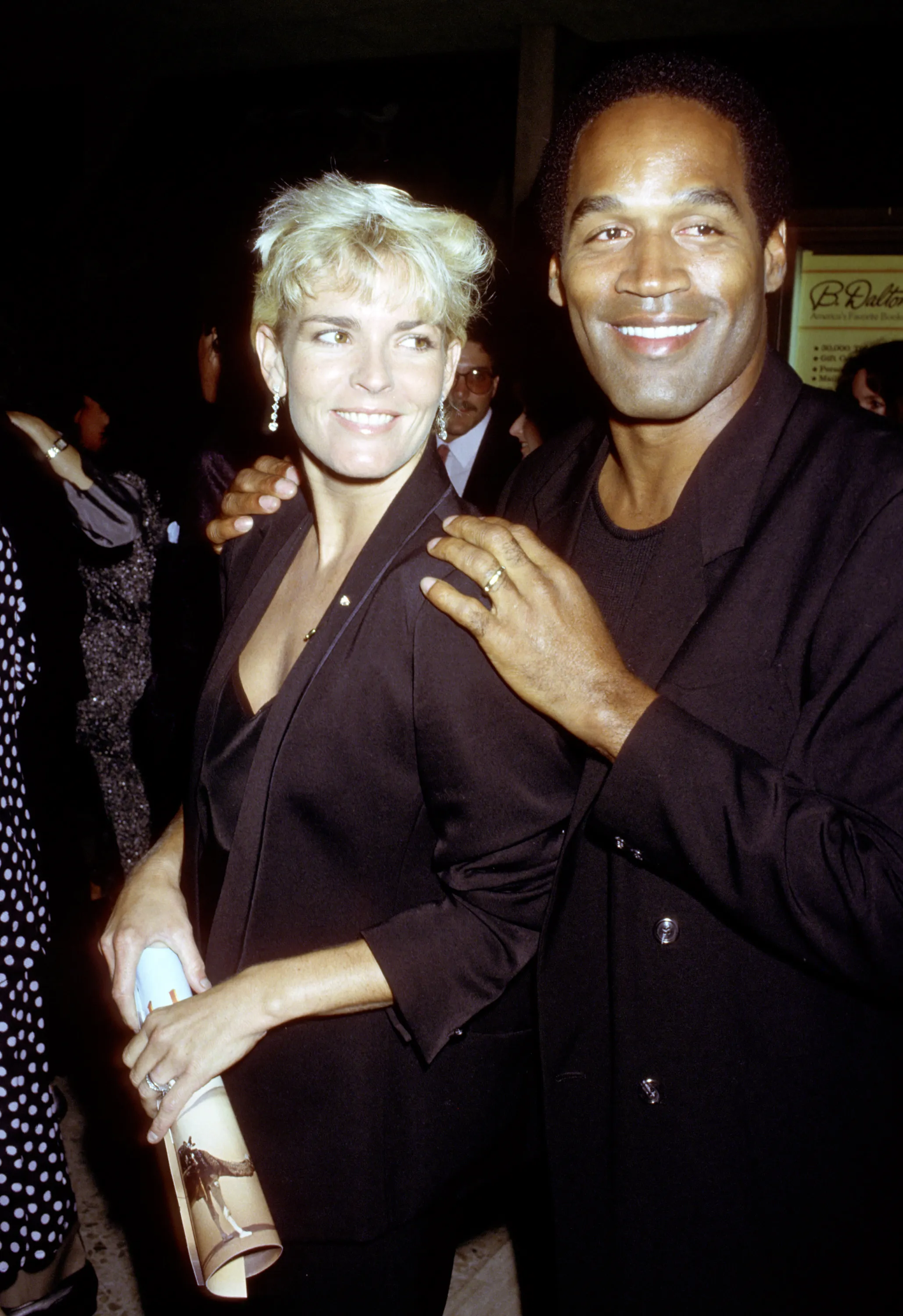 Nicole Brown Simpson and OJ Simpson at the "Ishtar" premiere