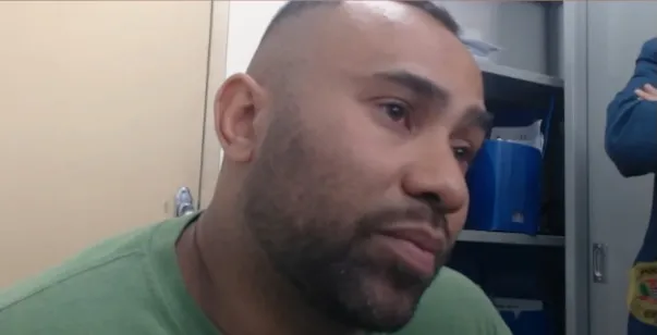 Luis Felipe Feliciano Egoroff being interviewed.
