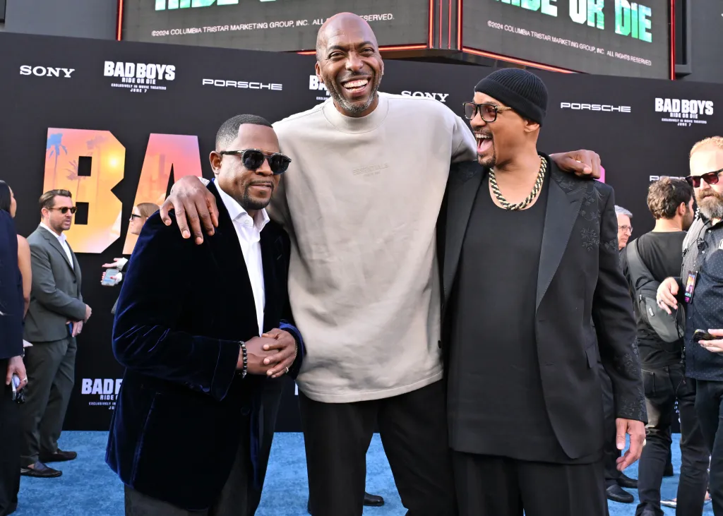 Martin Lawrence, John Salley, and Will Smith at the premiere of "Bad Boys: Ride or Die."