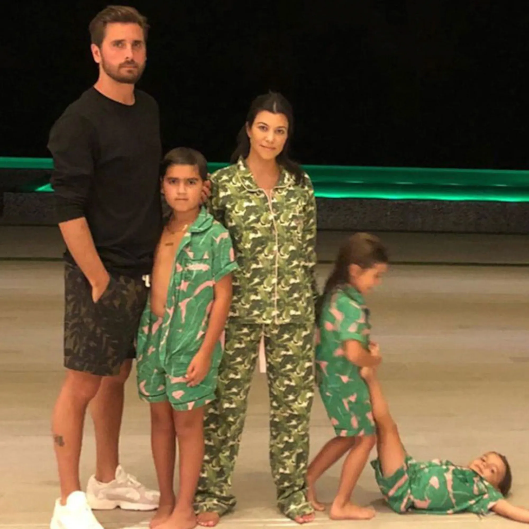 Kourtney Kardashian and Scott Disick with their three children, Mason, Reign, and Penelope.