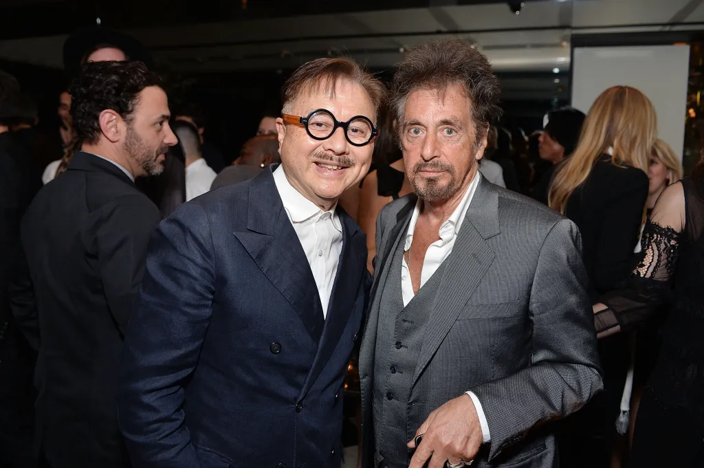 Michael Chow and Al Pacino at an awards dinner.