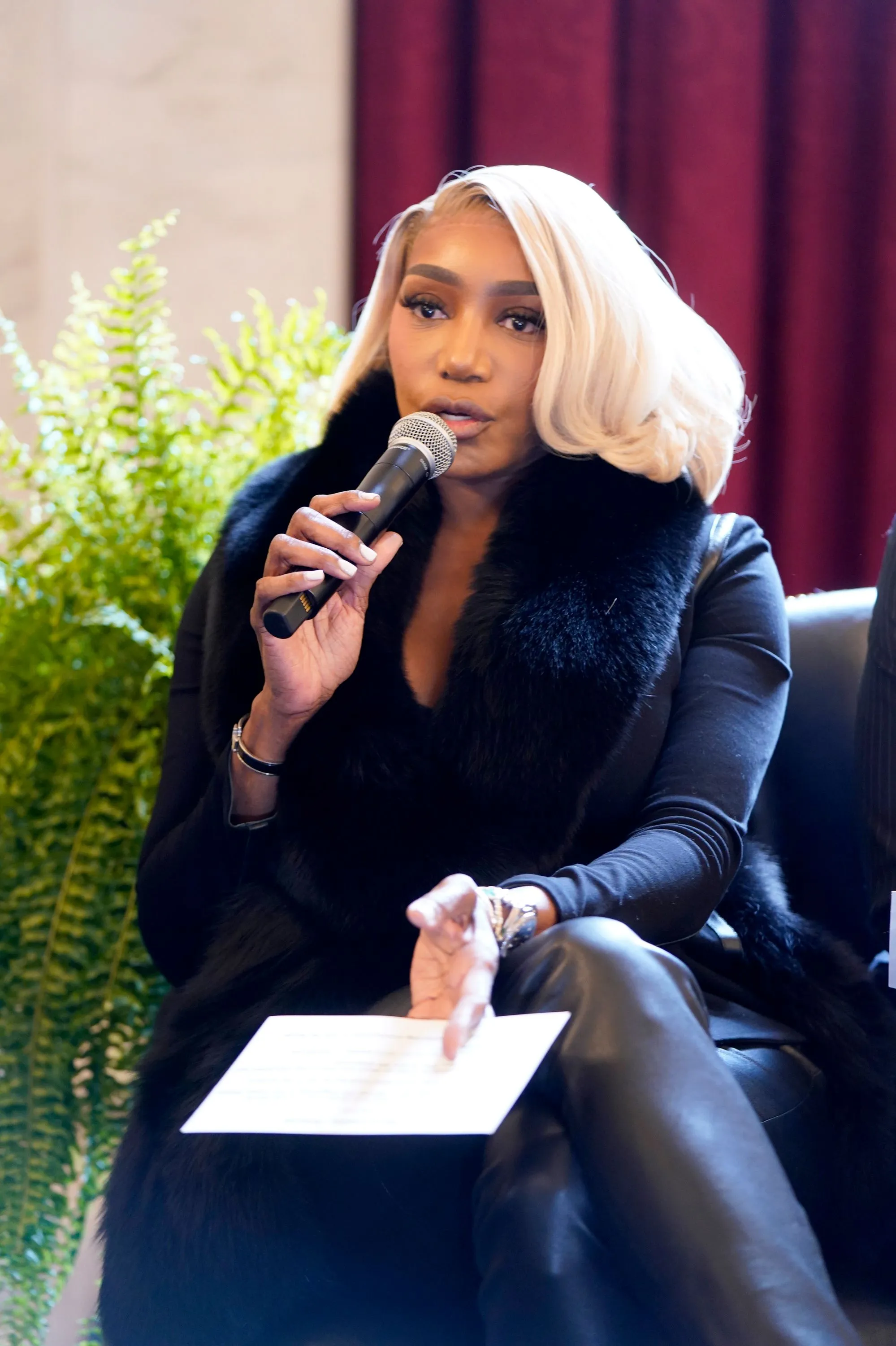 NeNe Leakes speaking at "Housewives on the Hill" for HIV Prevention.
