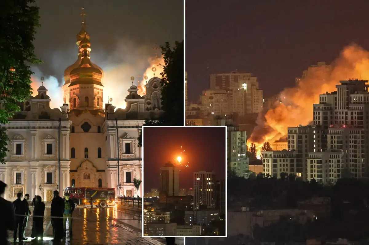 Russian attack sets fire to centuries-old religious site in Kyiv and kills 5 in Kharkiv