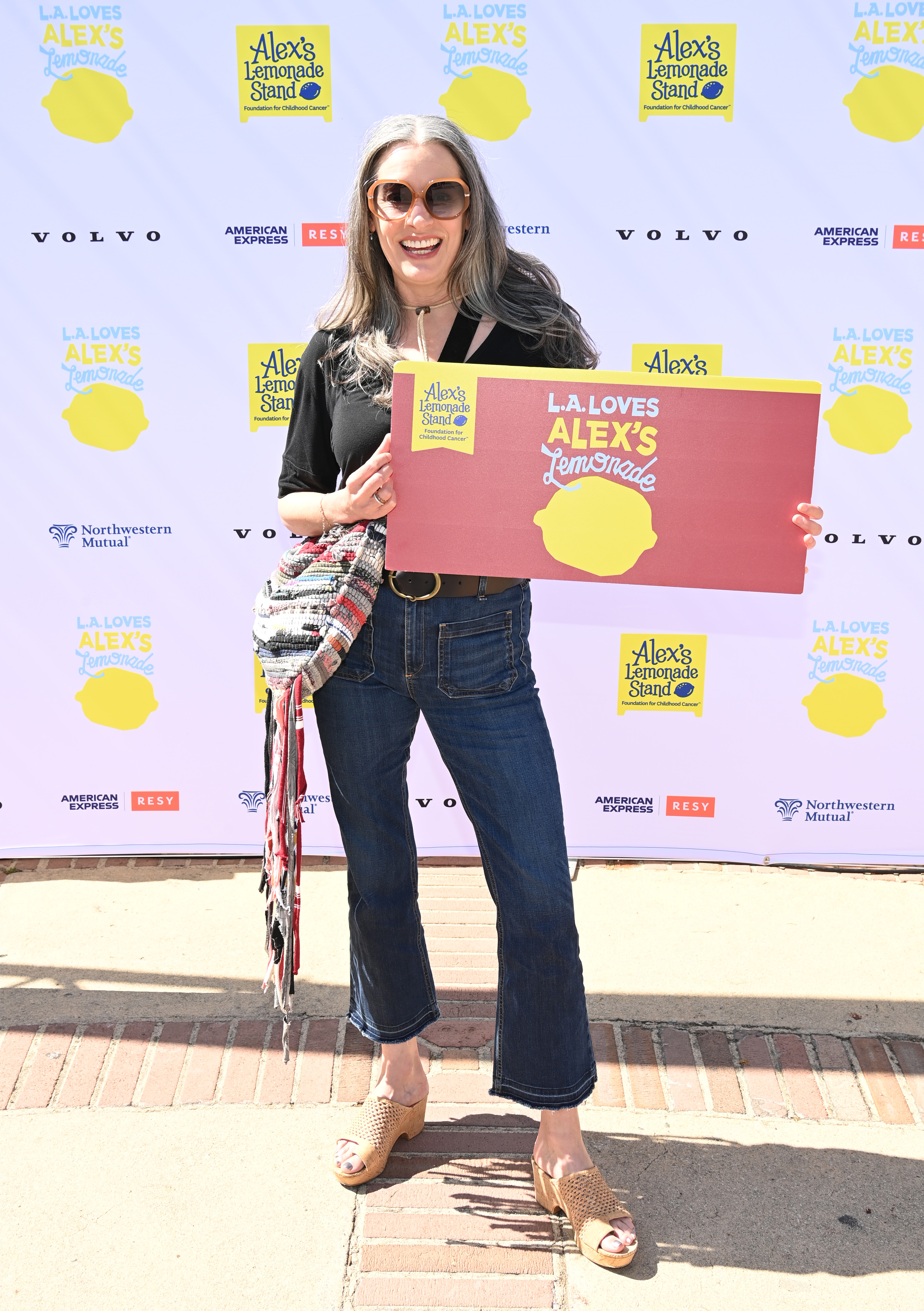 Paget Brewster attends LA Loves Alex's Lemonade at UCLA Royce Quad on October 04, 2025