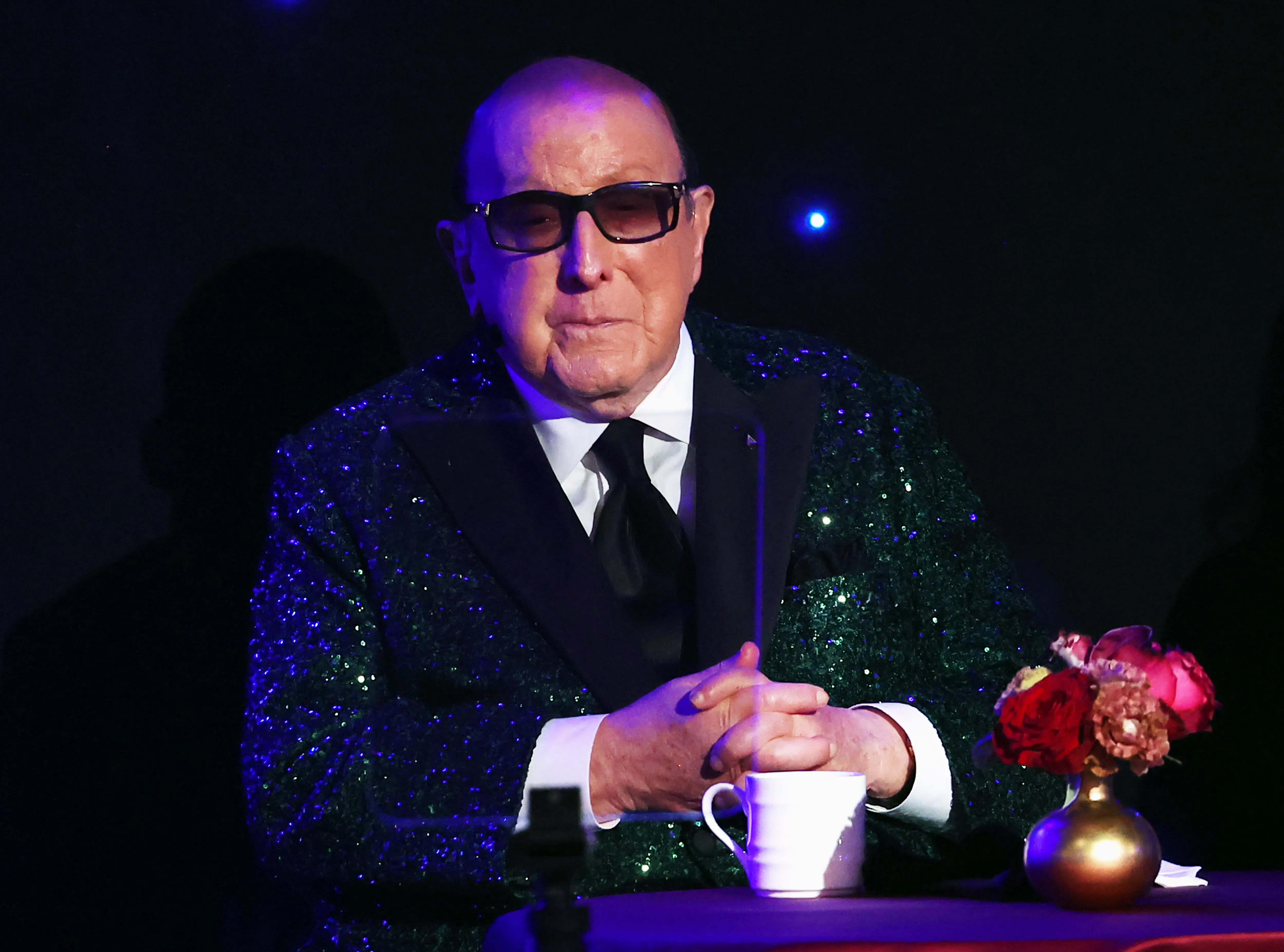 Clive Davis speaking onstage at the 68th GRAMMY Awards Pre-GRAMMY Gala.