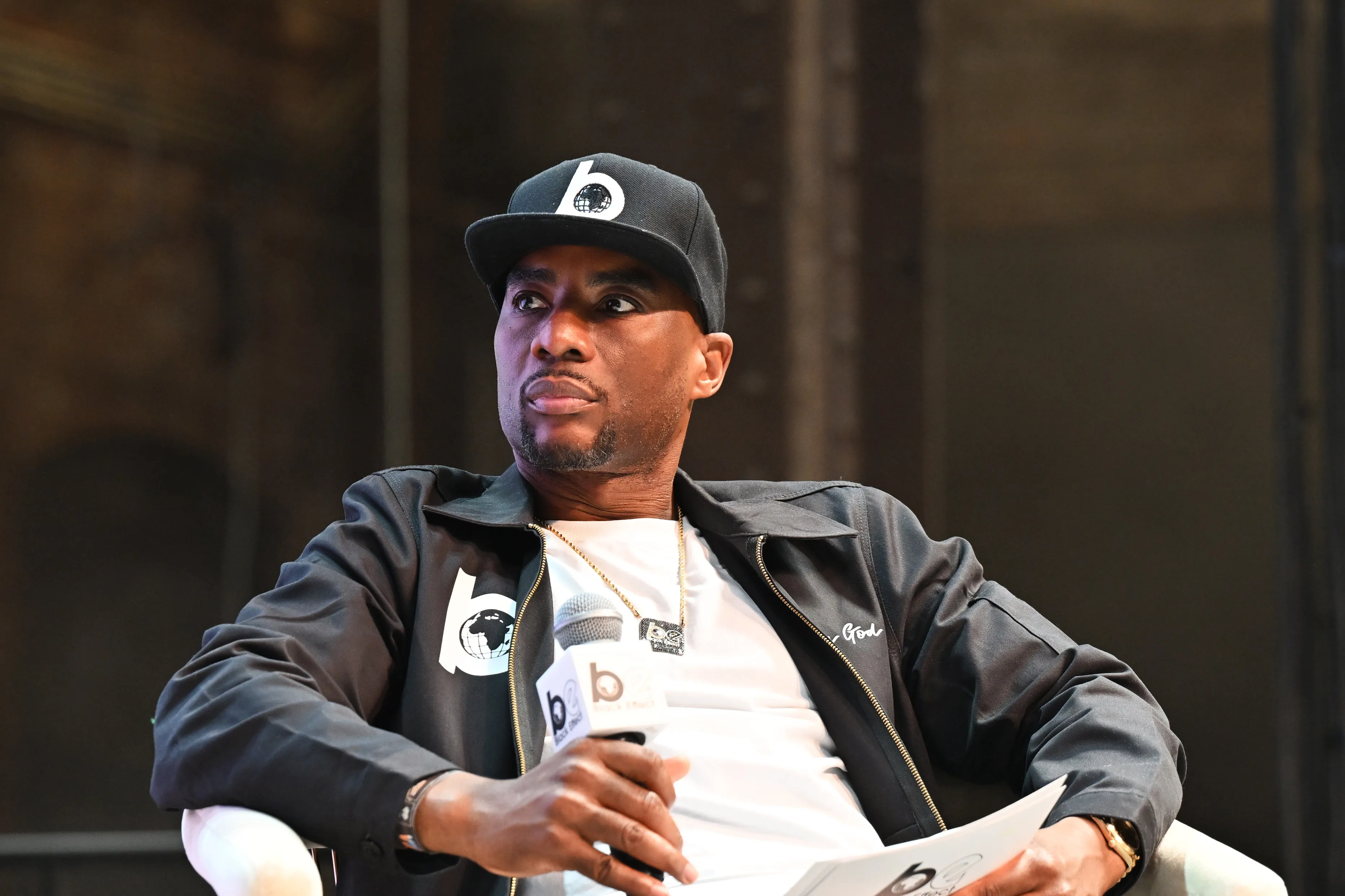 Charlamagne Tha God speaks at The 2023 Black Effect Podcast Festival.
