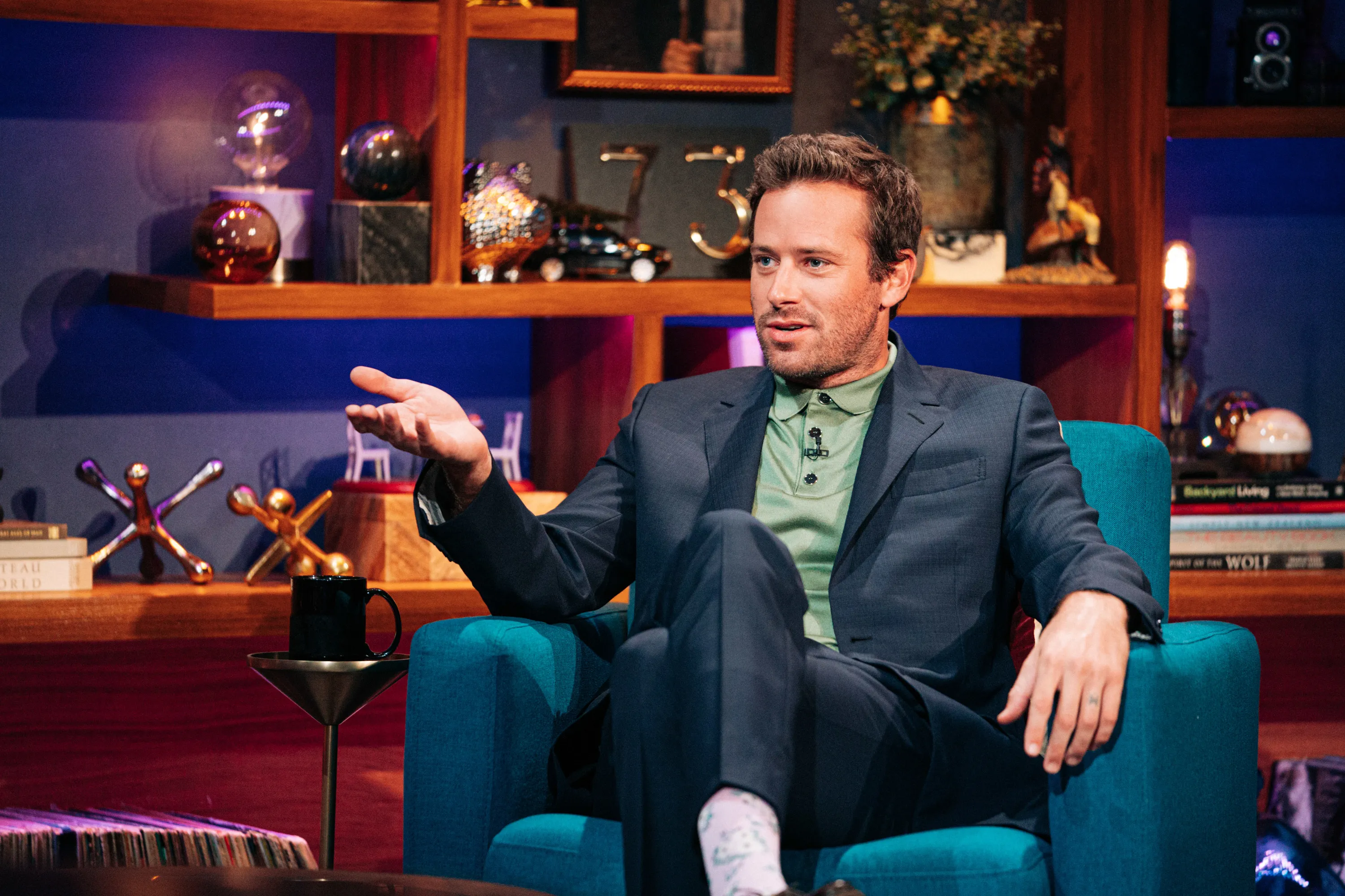 Armie Hammer appears on "The Late Late Show with James Corden" on Oct. 8, 2020.