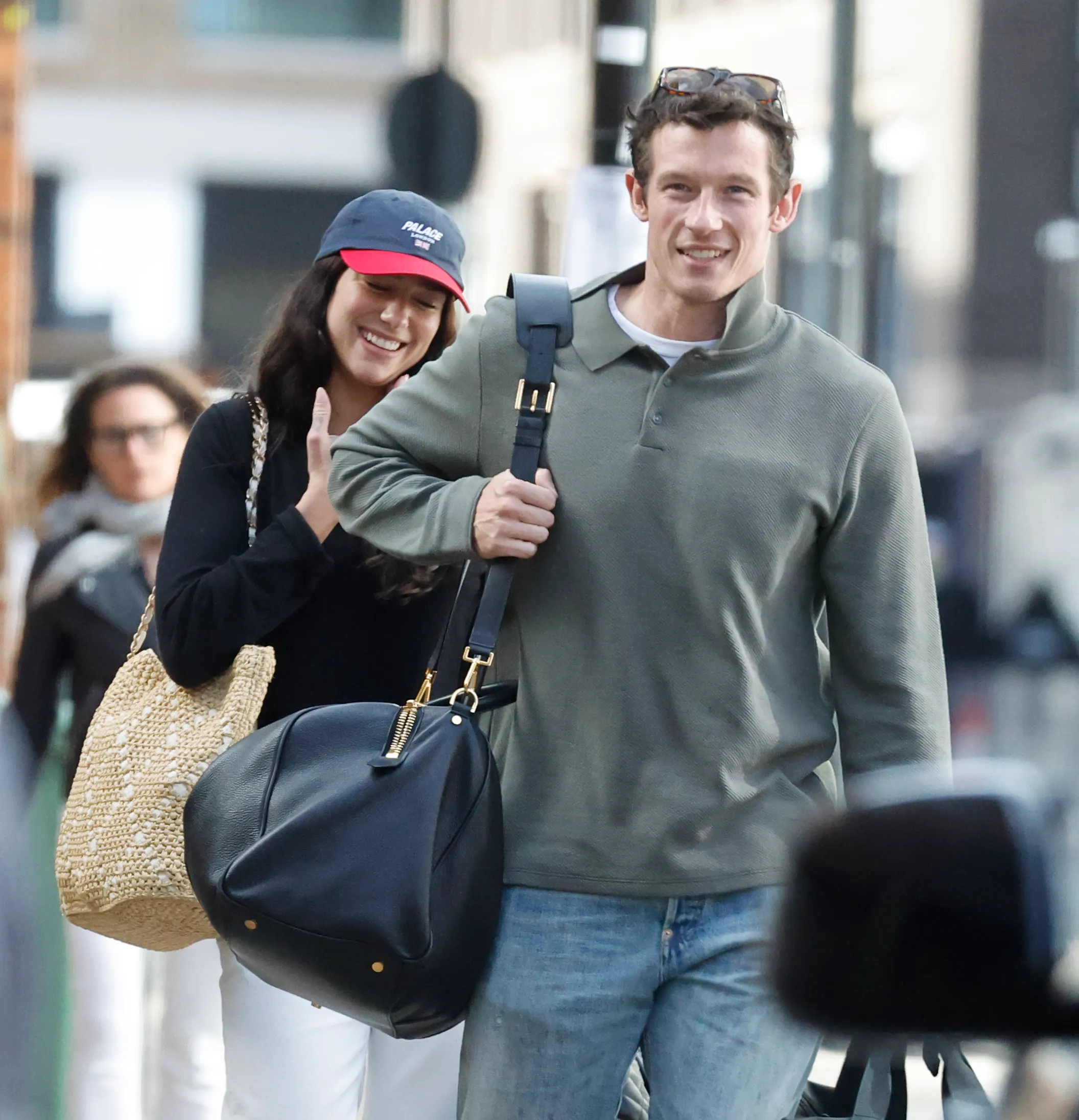 Dua Lipa and Callum Turner at the airport