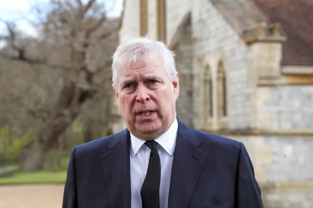 Prince Andrew, Duke of York, speaking at the Sunday Service at the Royal Chapel of All Saints.