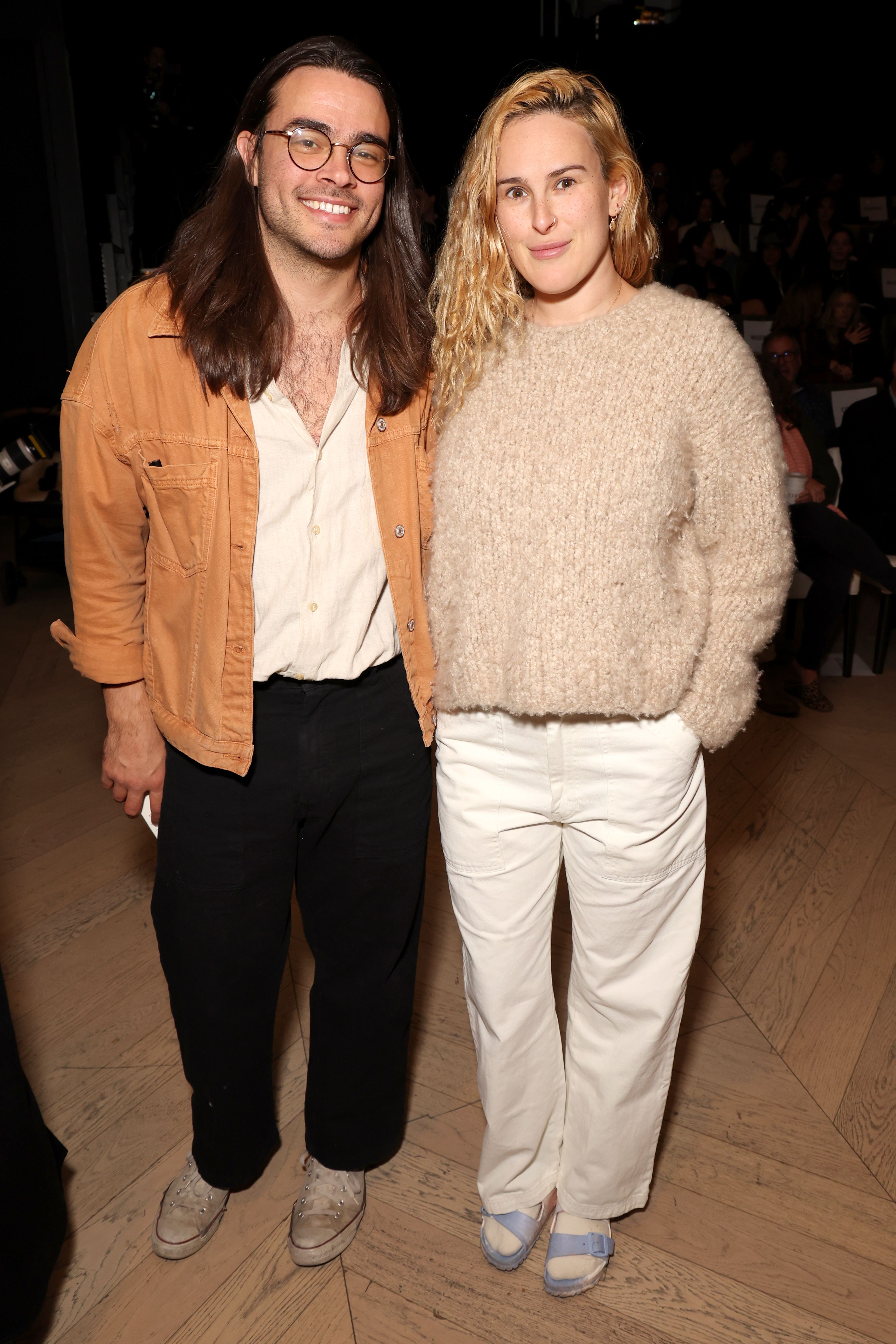 Richard Thomas and Rumer Willis, side by side, smiling at the camera.