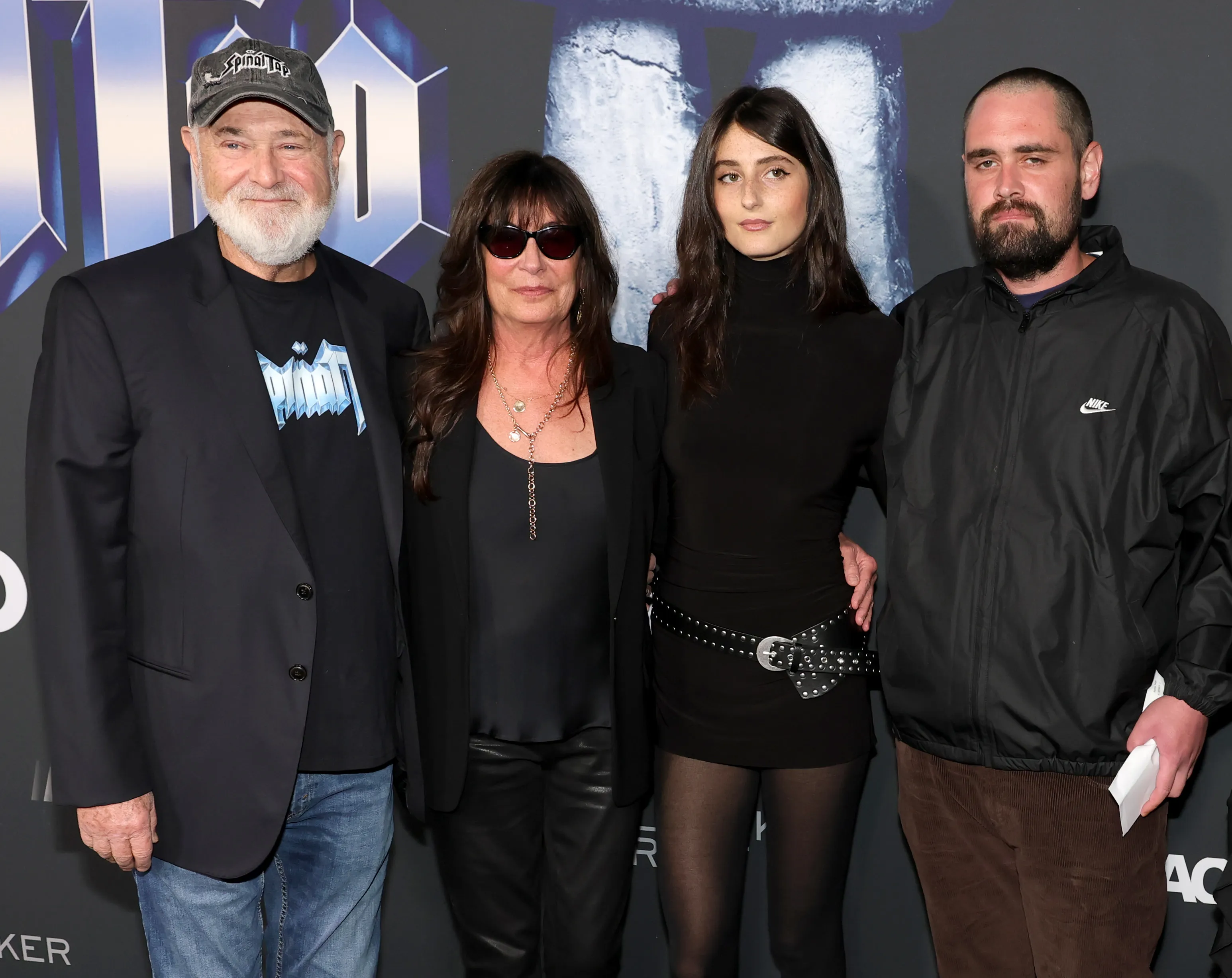 Rob Reiner, Michele Singer Reiner, Romy Reiner and Nick Reiner at the premiere of "Spinal Tap II: The End Continues".