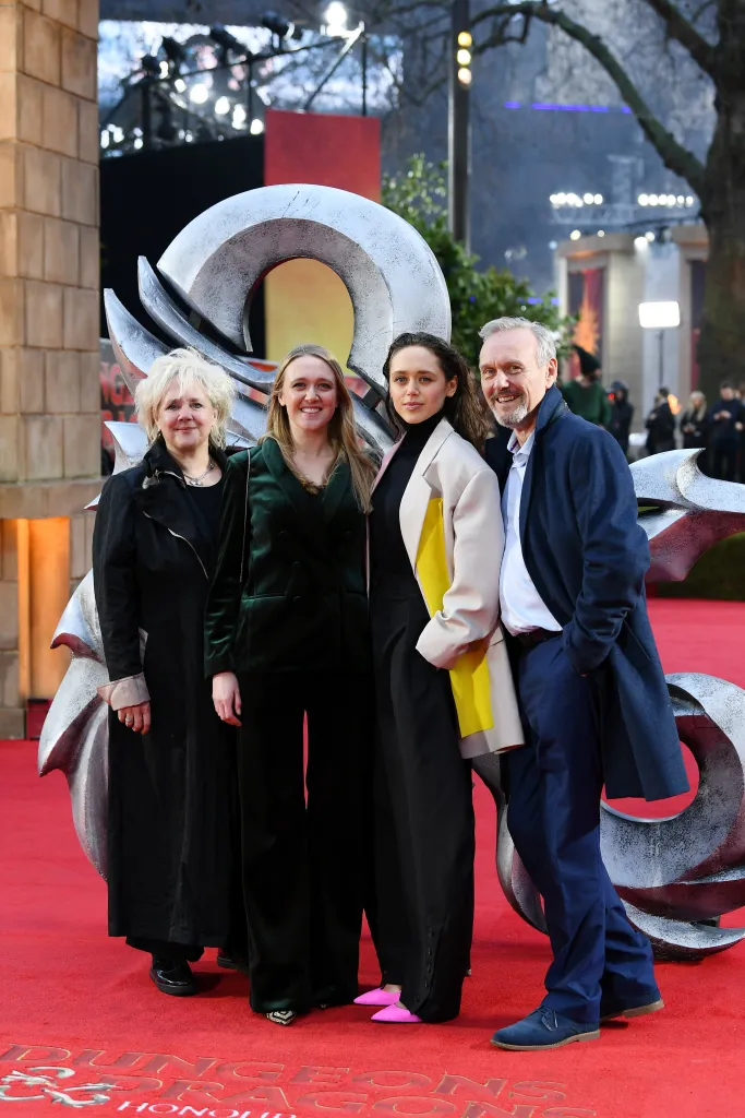 Sarah Fisher, Emily Head, Daisy Head, and Anthony Head at the UK Premiere of "Dungeons & Dragons: Honour Among Thieves."