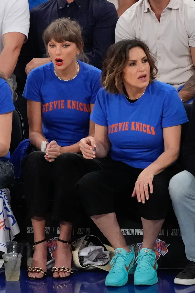Taylor Swift and Mariska Hargitay watch Game 4 of the NBA Finals.