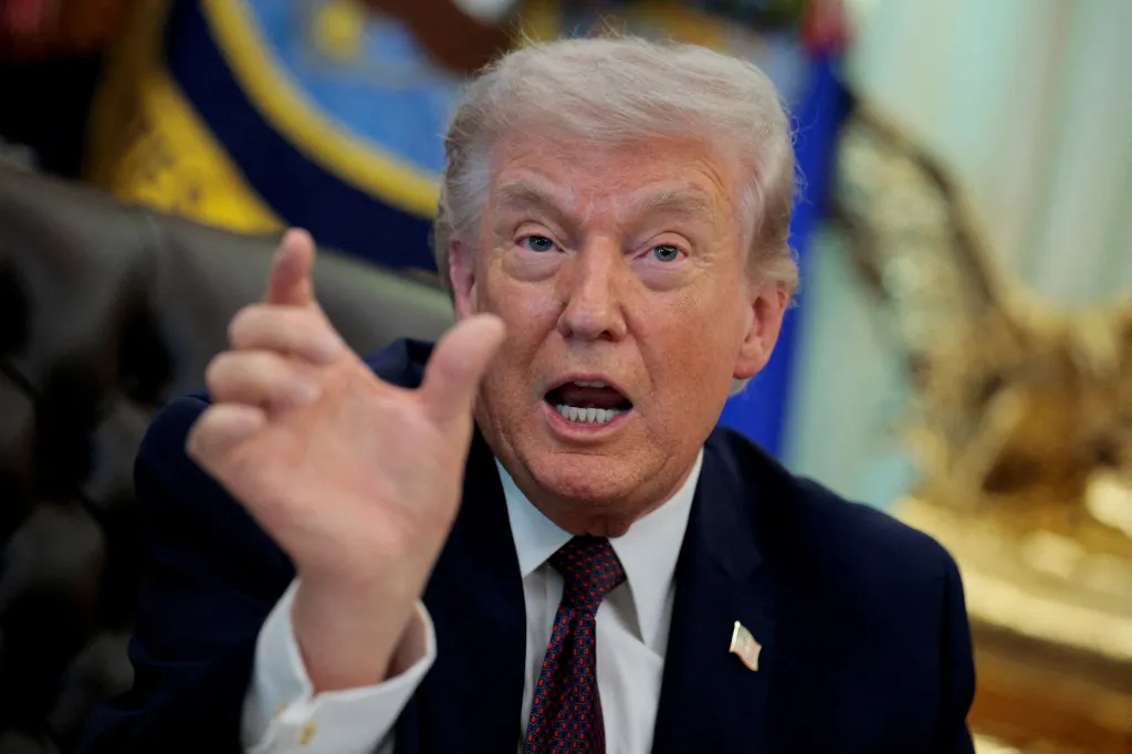 U.S. President Donald Trump speaks during the signing ceremony for an executive order on mail ballots in the Oval Office of the White House.