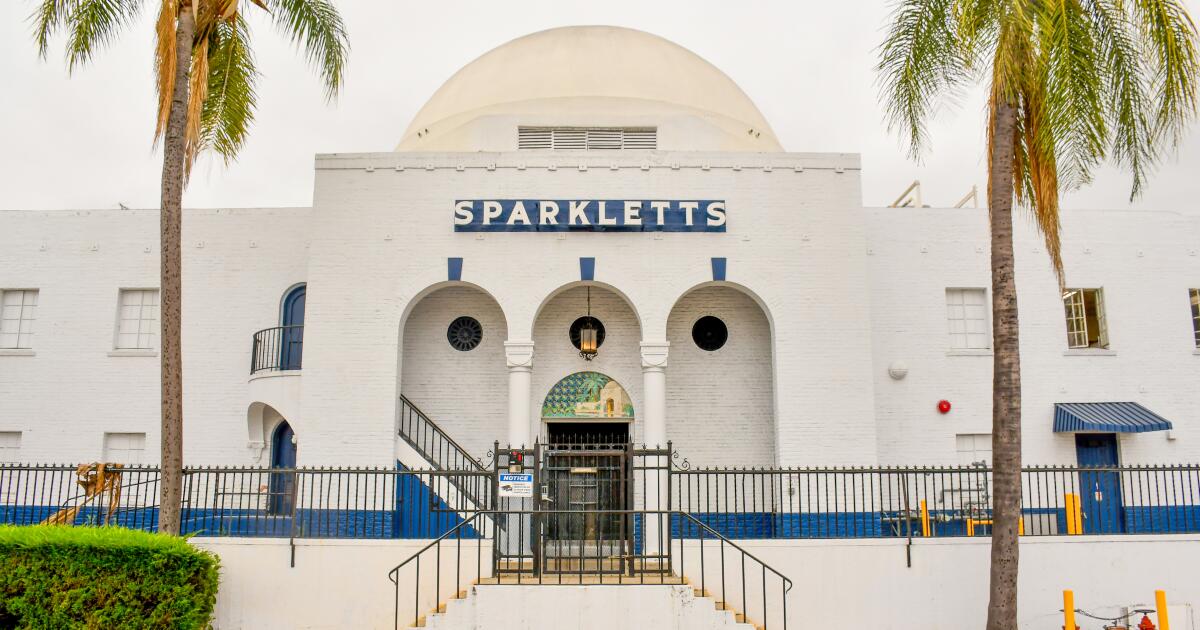 The Sparkletts building is now a historic monument. What’s next for L.A.’s mosque-like oasis?