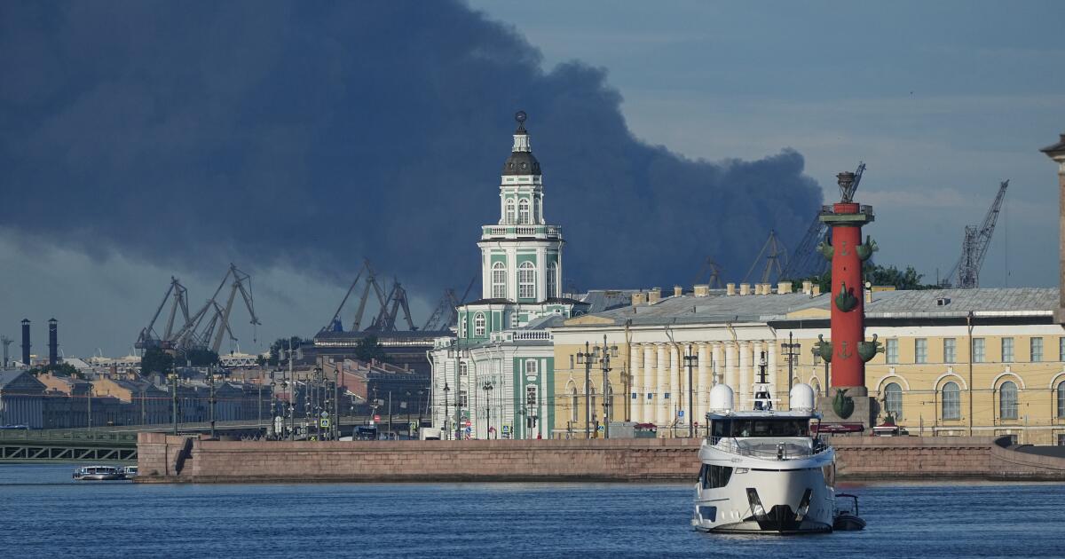 Ukrainian drones hit St Petersburg oil terminal before the Russian city hosts economic forum