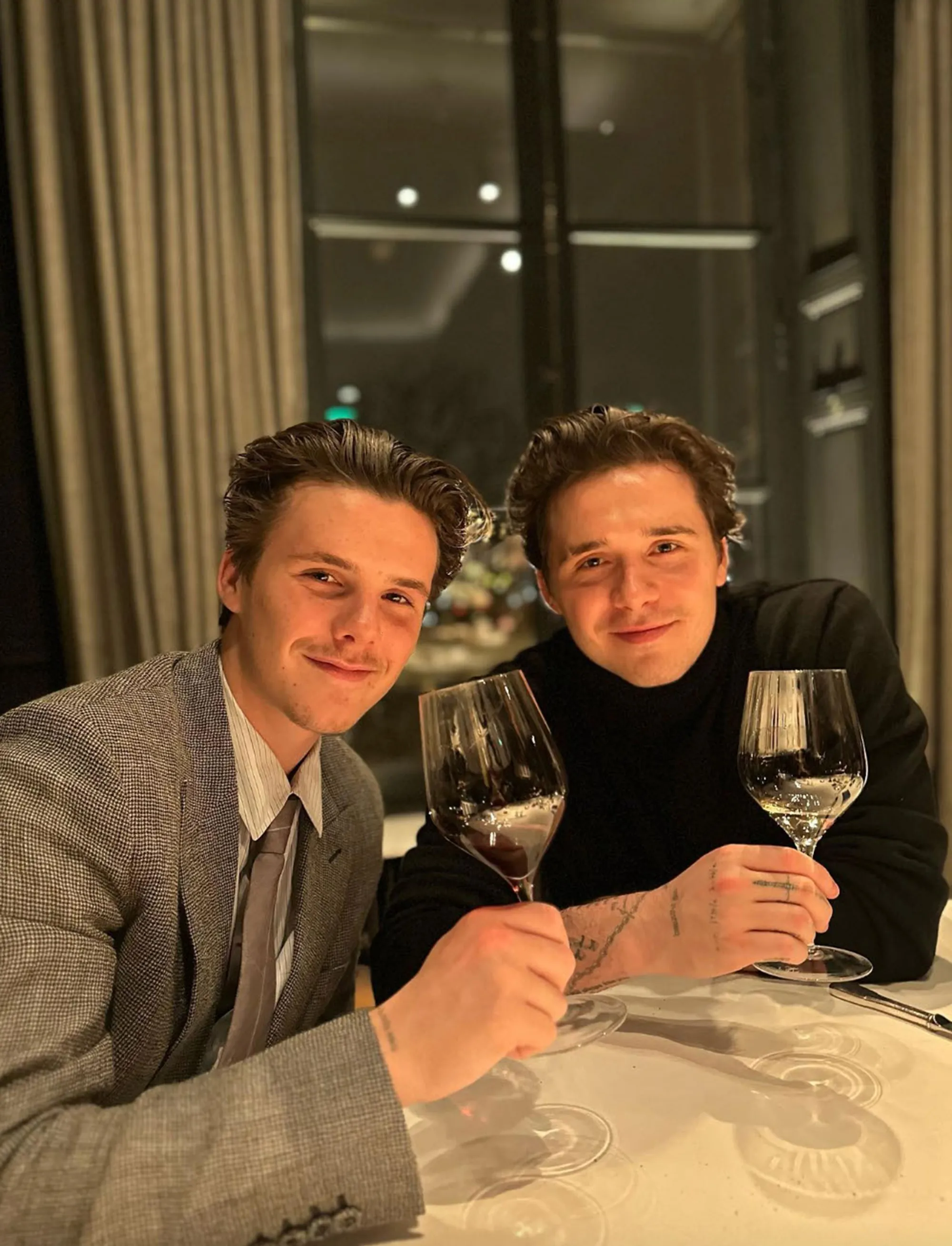 Cruz and Brooklyn Beckham
