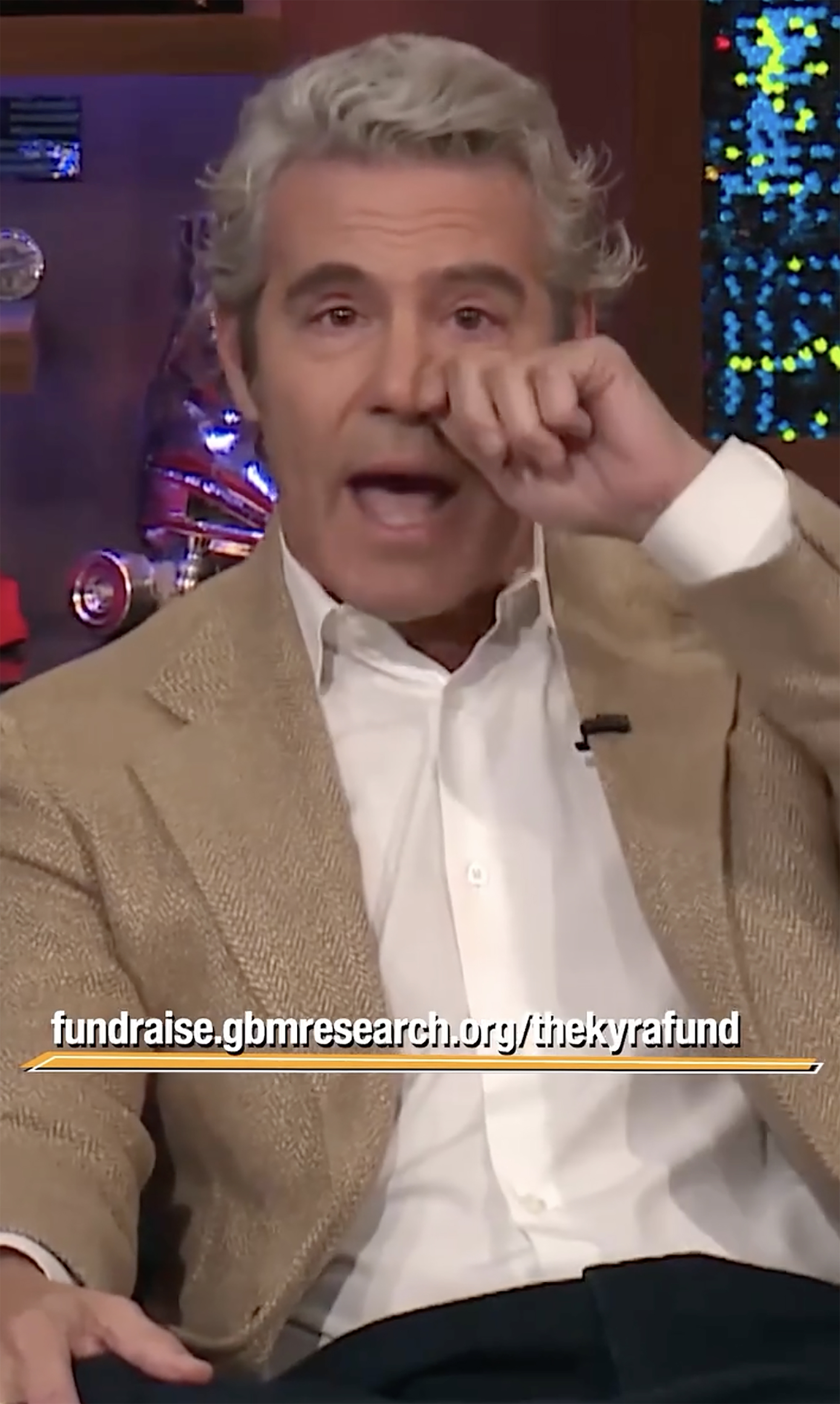 Andy Cohen crying.