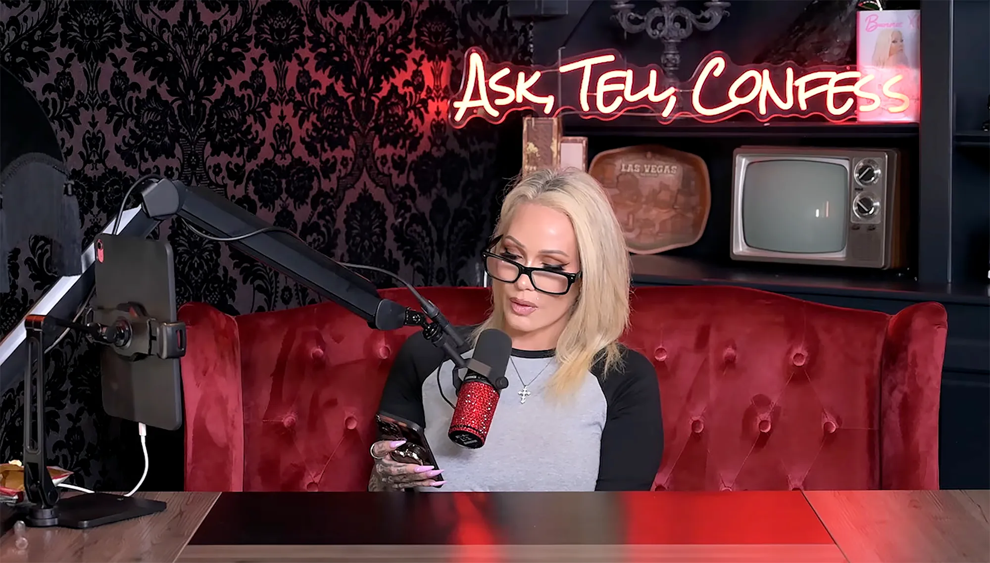 Bunnie Xo on her podcast