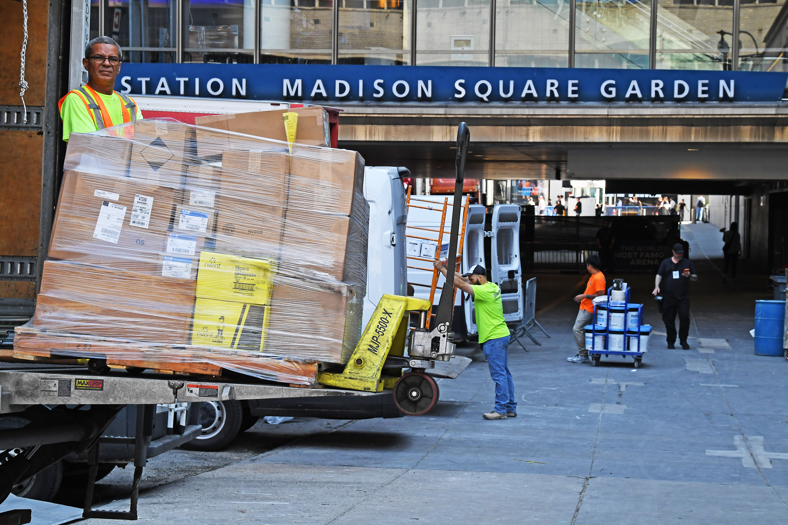 Workers at Madison Square Garden