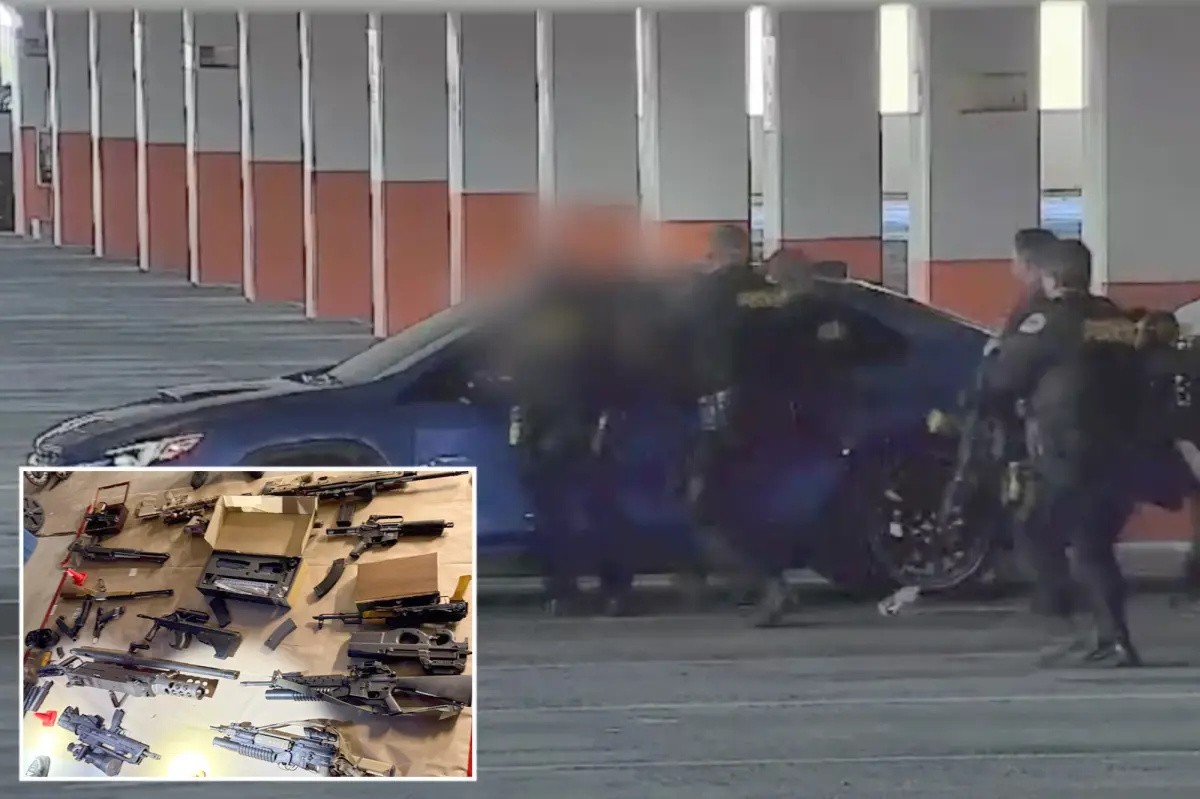 Trans gunman caught in alleged casino terror plot with huge cache of weapons — as cops release chilling footage