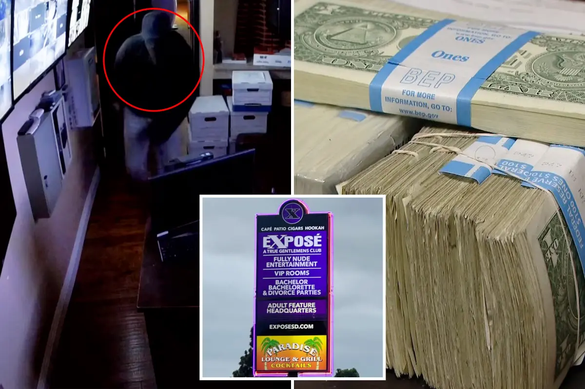 Moment thief steals $25K in $1 bills from California strip club